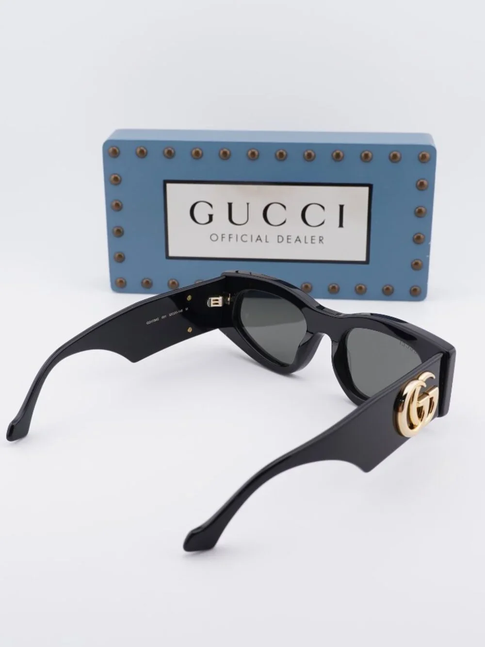 Gucci GG1754S 001 Square Sunglasses - Black / Grey
